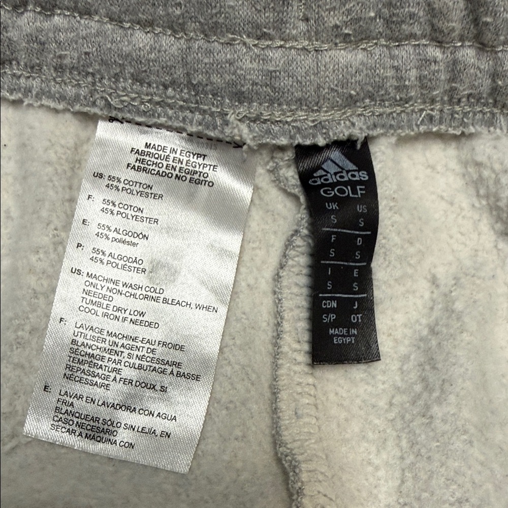 Adidas Light Gray Fleece Sweatpants With Pockets size small - Picture 2 of 4